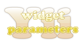 yii widget parameters